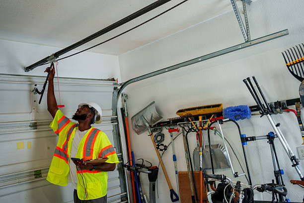 Professional Garage Door Maintenance technician working in Bay Park, NY